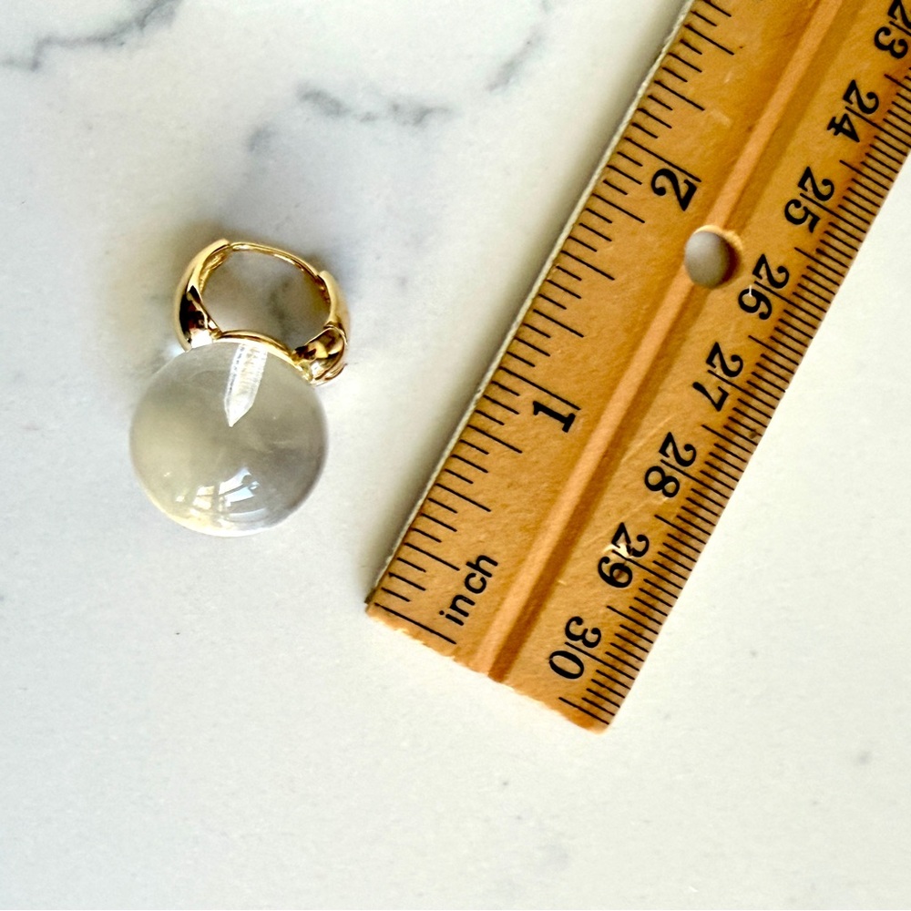 2/$30šµ Crystal Ball Clear Stone Earrings Gold Huggie Hoop Bohemian Jewelry NEW - Picture 11 of 11